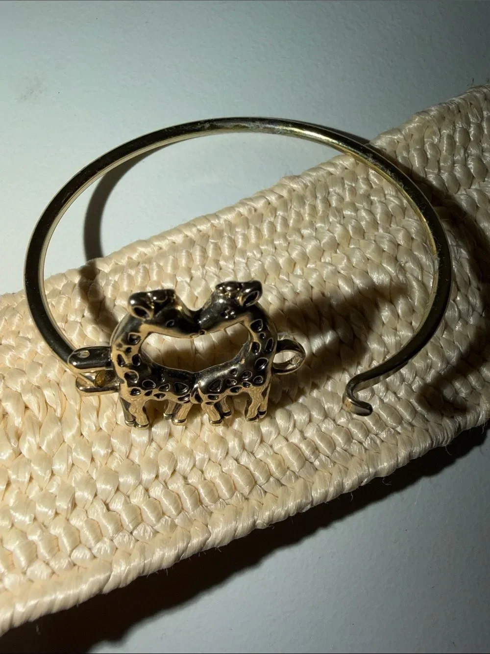 Set of three gold tone bracelets child size giraffes Stone & 11:11 make a wish